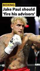 Headline: Boxing - Jake Paul should 'fire his advisors' above image of Jake Paul boxing