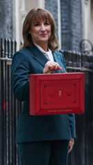 Rachel Reeves holds red box