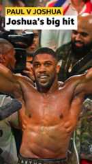 Anthony Joshua celebrates