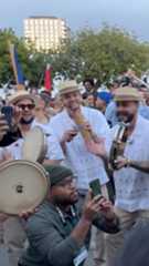 Bad Bunny dancers are celebrating after performing halftime show.