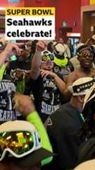 Locker room scenes at the Super Bowl!