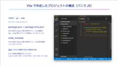 作成したプロジェクトの構成（バニラJS）