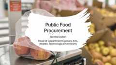 Rethinking Public Food Procurement for a Sustainable Future