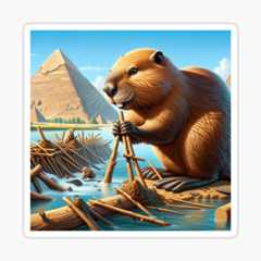 Beaver Builder at the Pyramids Sticker