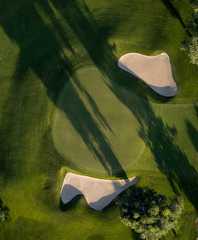 aerial view of golf course