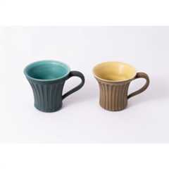 丹波焼  昇陽窯  マグカップ「碧・柚」セット