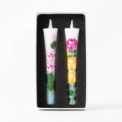 花めぐり　絵ろうそく柄違い2本組