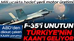 KAAN için hedef yerli motor üretimi: ABDden dikkat çeken analiz F-35i unutun, Türkiyenin savaş uçağı geliyor