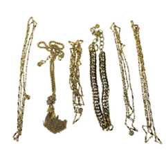 6 Givenchy Designer Gold Tone Necklaces ESTATE LOT