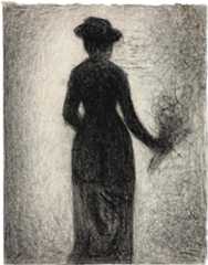 Georges Seurat: Dame au bouquet, de dos
