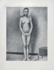 Georges SEURAT - Nude model posing, 1948