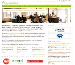 筆者が勤めるNew BambooのWebサイト