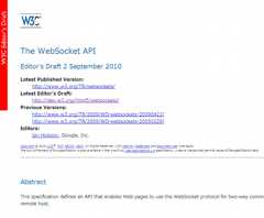 WebSocketは現在仕様策定が進むHTML5の関連規格