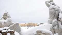 Schönbrunn im Winter. 