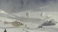 Rettungshubschrauber am Stubaier Gletscher