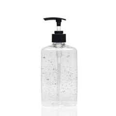 hand sanitizer alcohol gel in transparent plastic bottle pump isolated on white background for disinfection, prevent spreading of germs during infections of COVID-19 Coronavirus outbreak situation Händedesinfektionsmittel in einer transparenten Plastikflasche mit Pumpe, isoliert auf weißem Hintergrund.