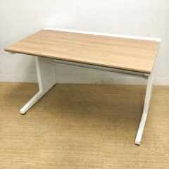 【在庫入替セール】【ロット入荷】平机　スタンダードテーブル(センター引き出しなし)　コクヨ　iS　定番のW1200　ラスティックミディアム天板×本体ホワイト