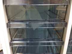 【西】【西店在庫】【福岡オフィス家具】【福岡中古家具】【書類・備品整理の必需品！書類や備品のストックにピッタリ！】【オカムラ製】　【レクトラインシリーズ】【クリスタルトレイキャビネット】【3列深型11段】【ホワイト】【中古事務什器】【中古チェア】【中古椅子】                        レクトライン                                    中古            