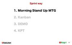Sprint way611. Morning Stand Up MTG2. Kanban3. DEMO4. KPT 