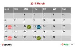 2017 MarchMon Tue Wed Thu Fri Sat Sun1 2 3 4 56 7 8 9 10 11 1213 14 15 16 17 18 1920 21 22 23 24 25 2627 28 29 28 30 3182ReleaseRelease DEMOKPTKPT 