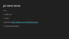 Keras と GPU 版 TensorFlow をインストール(tensorflow-with-gpu) $ pip install keras tensorflow-gpu(tensorflow-with-gpu) $ pip list --format=columns | grep -i -e keras -e tensorflowKeras 2.0.8tensorflow-gpu 1.3.0tensorflow-tensorboard 0.1.5sudo apt install nvidia-cuda-devsudo apt updatesudo apt upgrade 