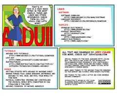 all text and drawings by Jody Culkinfor more, check out jodyculkin.comSpecial Thanks to Tom Igoe, Marianne petit, CalvinReid, The faculty and staff of the interactivetelecommunications program at nyu, particularlyDan o’sullivan, Danny rozin and Red burns. thanksto Cindy karasek, chris Stein, sarah teitler, kathygoncharov & zannah marsh.many, many thanks to the Arduino team for bringingus this robust and flexible open source platform.and thanks to the lively, active and ever growingarduino community.Introduction to Arduino by Jody Culkinis licensed under a Creative CommonsAttribution‐NonCommercial‐ShareAlike 3.0Unported License.booksTutorialsArduino site Tutorialshttp://www.arduino.cc/en/Tutorial/HomePageLady Adahttp://www.ladyada.net/learn/arduino/Instructableshttp://www.instructables.com/tag/type‐id/category‐technology/channel‐arduino/Getting Started with Arduino by Massimo BanziMaking Things Talk: Using Sensors, Networks, andArduino to see, hear, and feel your world byTom IgoePhysical Computing: Sensing and Controllingthe Physical World with Computers by DanO'Sullivan & Tom IgoeArduino Cookbook by Michael MargolisLinksSuppliesSoftwareSoftware Downloadhttp://www.arduino.cc/en/Main/SoftwareLanguage Referencehttp://arduino.cc/en/Reference/HomePageSparkfun Electronicshttp://www.sparkfun.com/Adafruit Industrieshttp://adafruit.com/Maker Shedhttp://www.makershed.com/Jameco Electronicshttp://www.jameco.com/That’s it!This is a very briefintro. in the nextPanels, there arelinks and otherresources. checkthem all out,you’ll find lotsmore! 