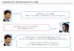 27ヘキサゴナルアーキテクチャのメリットって何DDDでは、ドメイン層が他のレイヤに依存したり汚染されたりしないようにしますなじみ深いレイヤーアーキテクチャとDIじゃ駄目なんですか？DIを用いればレイヤ間の依存は分離できるんですが、アプリケーション層やインフラストラクチャ層が肥大化しやすいんです。ヘキサゴナルアーキテクチャにすることでドメイン層以外が綺麗になるメリットがあります。 