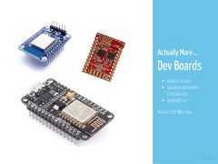 15 / 44Actually More ...Dev BoardsAdafruit HuzzahSparkfun MOD-WIFI-ESP8266-DEVNodeMCU v1Around USD 10 or less 
