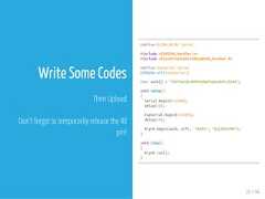 Write Some CodesThen UploadDon't forget to temporarily release the RXpin!#defineBLYNK_PRINTSerial#include<ESP8266_HardSer.h>#include<BlynkSimpleShieldEsp8266_HardSer.h>#defineEspSerialSerialESP8266wifi(EspSerial);charauth[]="701f5e2263494783bb7ee9a36fc12345";voidsetup(){Serial.begin(115200);delay(10);EspSerial.begin(115200);delay(10);Blynk.begin(auth,wifi,"lk8fm","0123456789");}voidloop(){Blynk.run();}39 / 44 