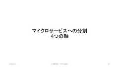 マイクロサービスへの分割４つの軸©有限会社 システム設計 1072019/3/22 