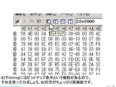 BZやstirlingにはビットマップ表示という機能があるので、それを使ってみましょう。BZの方がちょっぴり高機能です。                                   14 / 83 