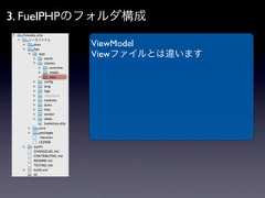 3. FuelPHPのフォルダ構成          ViewModel          Viewファイルとは違います 