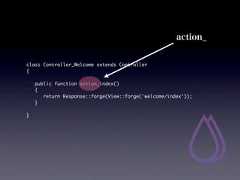 action_class Controller_Welcome extends Controller{   public function action_index()   {    return Response::forge(View::forge('welcome/index'));   }} 