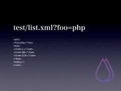 test/list.xml?foo=php<xml><foo>php</foo><baz><item>1</item><item>50</item><item>219</item></baz><empty/></xml> 