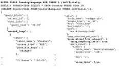 ALTER TABLE CountryLanguage ADD INDEX i (isOfficial);EXPLAIN FORMAT=JSON SELECT * FROM Country WHERE Code IN(SELECT CountryCode FROM CountryLanguage WHERE isOfficial=1);{"query_block": {"select_id": 1,"cost_info": {"query_cost": "98.39"},"nested_loop": [{"table": {"table_name": "Country","access_type": "ALL","possible_keys": ["PRIMARY"],.."filtered": "100.00",.."table": {"table_name": "<subquery2>","access_type": "eq_ref","key": "<auto_key>","key_length": "3","ref": ["world.Country.Code"],"rows_examined_per_scan": 1,"materialized_from_subquery": {"using_temporary_table": true,"query_block": {"table": {"table_name": "CountryLanguage","access_type": "ref",.."key": "i",.."using_index": true,.. 