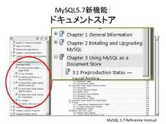 MySQL5.7新機能：ドキュメントストアMySQL 5.7 Reference manual 