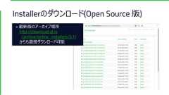 Installerのダウンロード(Open Source 版)> 最新版のアーカイブ場所http://download.qt.io/archive/online_installers/3.1/からも直接ダウンロード可能 