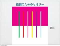 強調のためのセオリー対比13年10月4日金曜日 