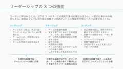 複雑な課題に取り組む場合、一チームあたりのサイズは小さい方がよく、また組織形態も新しい組織形態の導入にも比較的適している。123チームのサイズと組織形態サイズは小さく複雑かつ創造性を求められるチームのサイズは、コミュニケーションコストを落とすためにも小さい方が良い。目安は 8 名以下で、できればもう少し小さい方が良い。ただしチームとして完結して動けるように、機能を損なわない程度の小ささにすること。なお、Drucker による目安としては、マネージャーの時間が 1 割以上人間関係の問題に取られていたら、人員が多すぎる。自律性を高める組織形態を複雑かつ創造性を求められるチームの形式は、極力階層的ではない組織構造が効果的だと思われる。また急激に変わる環境ではフラットなチームのほうが効果的という研究結果もある。たとえばホラクラシーのモデルの検討をしてみても良いかもしれない。ただし非階層的な組織を有効に機能させるためには、様々な仕組みを組み合わせることが必要であり、また自律的な働き方に適した人材を確保する必要がある。 