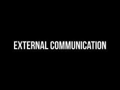 EXTERNAL COMMUNICATION 