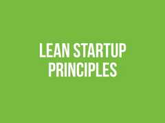 LEAN STARTUP PRINCIPLES 