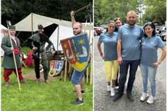 Vľavo: Vir Fortis pútal pozornosť návštevníkov. Vpravo: starosta Peter Badinka so svojím tímom.