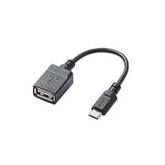 ELECOM OTGケーブル  microB-Aメス-USB2.0 ブラック 0.1m TB-MAEMCBN010BK