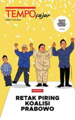 Cover Koran Tempo - Retak Piring Koalisi Prabowo