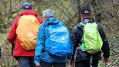 Wanderer auf der Schwäbischen Alb