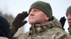 Kenraali Valeri Zalužnyi osallistui 24. helmikuuta 2023 seremoniaan, joka järjestettiin Venäjän hyökkäyksen yksivuotispäivän muistoksi.