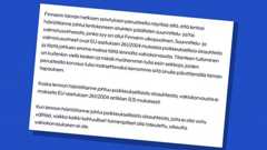 Kuvakaappaus Finnairin vastauksesta asiakkaan korvaushakemukseen.