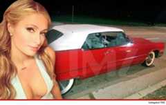 Paris Hilton -- Obsessed Fan Gets Crazy with Classic Caddy :: 0225-paris-hilton-car-instagram-tmz-4