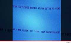 Paris Hilton -- Obsessed Fan Gets Crazy with Classic Caddy :: 0225-paris-hilton-skybanner-instagram-3