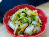 柚子香る 白菜の塩昆布浅漬け
